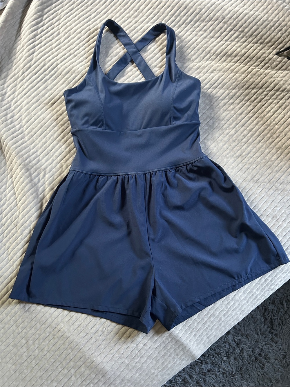 ZYIA Navy Noemi Romper - Crossback